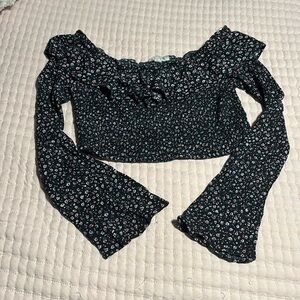 Cropped off shoulder top